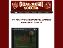 Tablet Screenshot of goalrushsoccer.com